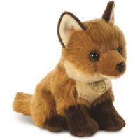 Pluche knuffeldier  vos - rood/bruin - 23 cm - bosdieren thema   -