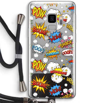 Pow Smack: Samsung Galaxy S9 Transparant Hoesje met koord
