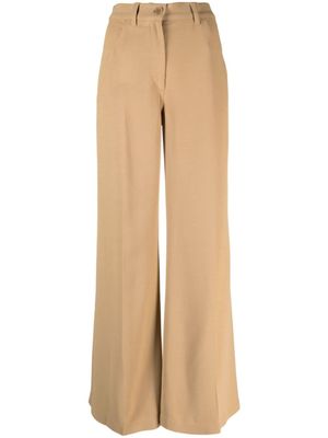 ASPESI pantalon palazzo à taille haute - Marron