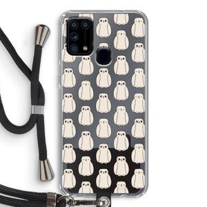 Uilen: Samsung Galaxy M31 Transparant Hoesje met koord