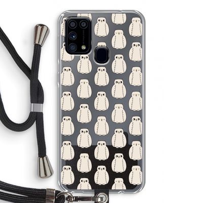 Uilen: Samsung Galaxy M31 Transparant Hoesje met koord