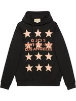 Gucci hoodie à motif d'étoiles - Noir - thumbnail