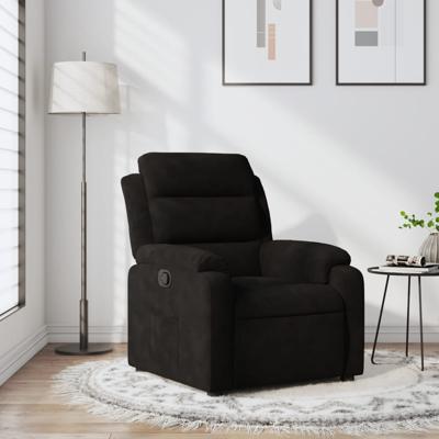 Fauteuil verstelbaar fluweel zwart