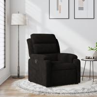Fauteuil verstelbaar fluweel zwart