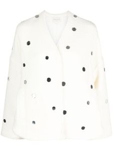 Forte Forte veste à ornements de sequins - Blanc