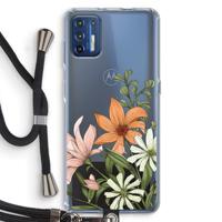 Floral bouquet: Motorola Moto G9 Plus Transparant Hoesje met koord