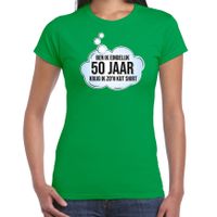 Verjaardag cadeau t-shirt voor dames - 50 jaar/Sarah - groen - kut shirt - thumbnail