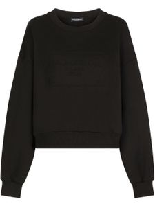 Dolce & Gabbana sweat en coton à logo embossé - Noir