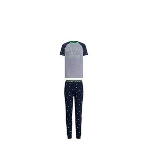 WE Fashion pyjama grijs/donkerblauw