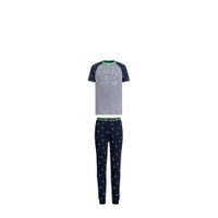 WE Fashion pyjama grijs/donkerblauw - thumbnail