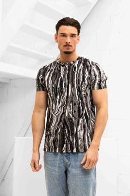 Carlo Colucci C3410-201 T-Shirt Heren Zwart/Wit - Maat S - Kleur: WitZwart | Soccerfanshop