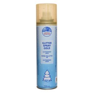 Decoratie spray/glitterspray goud 100 ml   -