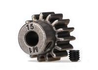 Gear, 15-T pinion (1.0 metric pitch) (fits 5mm shaft)/ set screw (TRX-6487X) - thumbnail