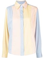 Rokh chemise rayée à design colour block - Multicolore