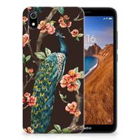 Xiaomi Redmi 7A TPU Hoesje Pauw met Bloemen - thumbnail