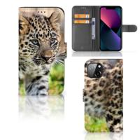 Apple iPhone 13 | Telefoonhoesje | Met pasjeshouder | Baby Luipaard