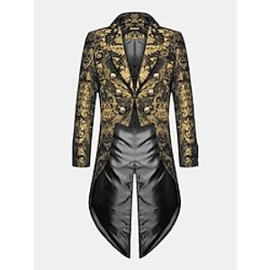 heren casual blazer zwart goud vampire gothic plus size jasje showman smoking slipjas jurk geklede jas steampunk victoriaans 2024 Lightinthebox