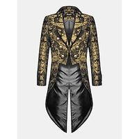 heren casual blazer zwart goud vampire gothic plus size jasje showman smoking slipjas jurk geklede jas steampunk victoriaans 2024 Lightinthebox
