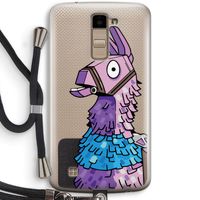 Lama: LG K10 (2016) Transparant Hoesje met koord