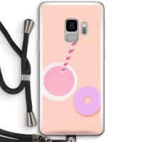 Donut: Samsung Galaxy S9 Transparant Hoesje met koord
