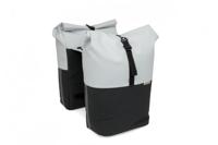New Looxs Nyborg MIK Dubbele Fietstas 34 Liter Lichtgrijs/Zwart
