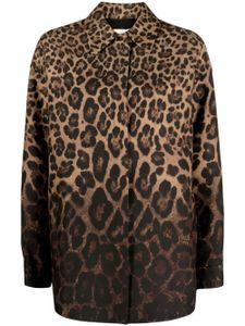 Valentino Garavani surchemise à imprimé léopard - Marron