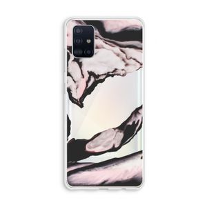Roze stroom: Galaxy A51 4G Transparant Hoesje