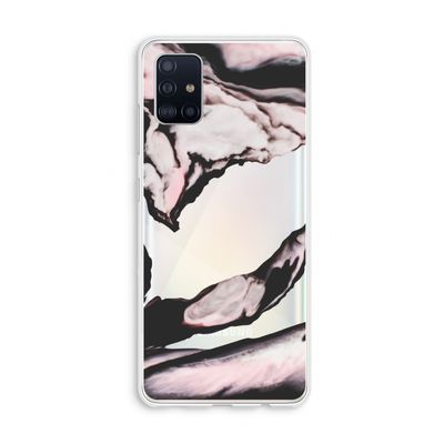 Roze stroom: Galaxy A51 4G Transparant Hoesje