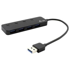 i-tec I-TEC USB 3.0 Metal HUB 4 Port USB-combi-hub Zwart