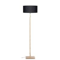 GOOD&MOJO Vloerlamp Fuji - Zwart|Bamboe - Ø47cm