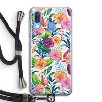 Tropisch 2: Samsung Galaxy A40 Transparant Hoesje met koord