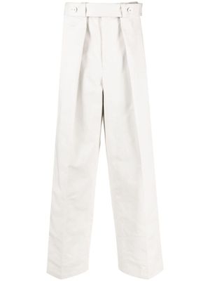 Jil Sander pantalon en coton à coupe ample - Gris