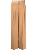 DKNY pleat-detail wide-leg trousers - Marron