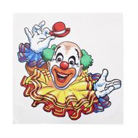 Raamsticker lachende clown 35 x 40 cm carnaval - thumbnail