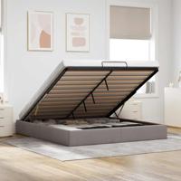 Bedframe zonder matras 180x200 cm stof taupe