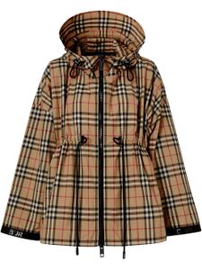 Burberry logo tape Vintage Check hooded jacket - Tons neutres