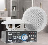 SkyTronic BS06 Waterdichte luidsprekers badkamer 6,5" met versterker - thumbnail