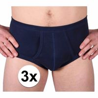 3x Navy Beeren heren ondergoed slips - maat XL XL  -