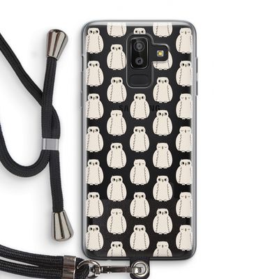 Uilen: Samsung Galaxy J8 (2018) Transparant Hoesje met koord