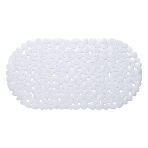 Witte anti-slip badmat 68 x 35 cm ovaal