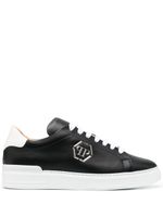 Philipp Plein baskets bicolores à plaque logo - Noir - thumbnail