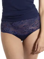 Dames taille slip kant - Biologisch katoen - Katoenen kanten dames onderbroek - ondergoed