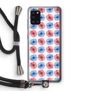 Klaproosjes: Samsung Galaxy A31 Transparant Hoesje met koord