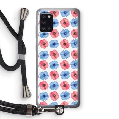 Klaproosjes: Samsung Galaxy A31 Transparant Hoesje met koord