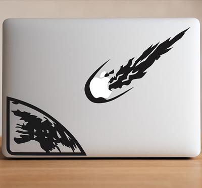 Macbook meteor impact laptop sticker