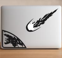 Macbook meteor impact laptop sticker