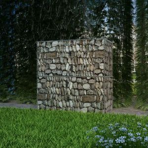 VidaXL Gabion mand 100x50x100 cm gegalvaniseerd staal