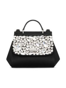 Dolce & Gabbana Kids sac à ornements en cristal - Noir