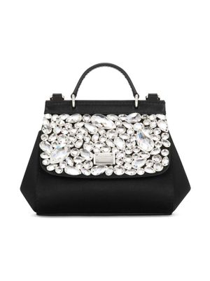 Dolce & Gabbana Kids sac à ornements en cristal - Noir