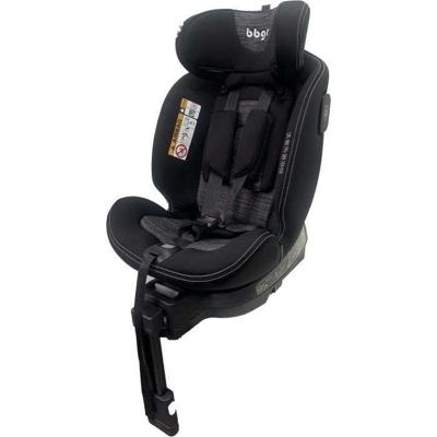 Draaibare autostoel - BBGO - Blissrider - Geboorte tot 12 jaar - I-SIZE 40-150 cm - ISOFIX - Zwart en grijs - Kunstleer